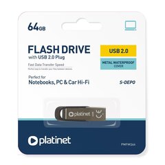 Флэш-память Silver Platinet S-DEPO PMFMS64, USB 2.0, 64 ГБ цена и информация | USB накопители данных | hansapost.ee