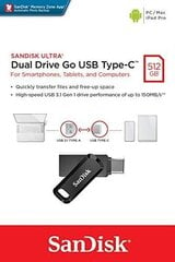 SanDisk Ultra Dual 512GB USB 3.2 price and information | Mälupulgad | hansapost.ee