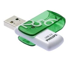 PHILIPS USB 3.0 FLASH DRIVE VIVID EDITION, 256GB, зелёная цена и информация | USB накопители данных | hansapost.ee