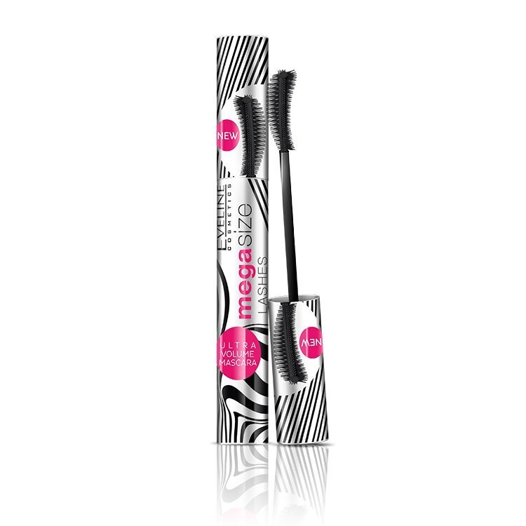 Ripsmetuš Eveline Mega Size Lashes 10 ml цена и информация | Lauvärvid, ripsmetušid ja silmapliiatsid | hansapost.ee