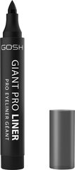 GOSH Giant Pro Eyeliner silmalainer 2.5 g, Blacker than Black hind ja info | Lauvärvid, ripsmetušid ja silmapliiatsid | hansapost.ee
