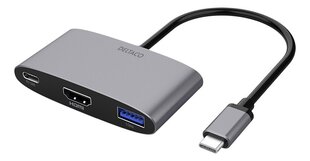 Адаптер Deltaco USBC-HDMI22 USB-C/HDMI/USB A цена и информация | Адаптеры, USB-разветвители | hansapost.ee
