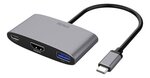 Adapter Deltaco USBC-HDMI22 USB-C/HDMI/USB A