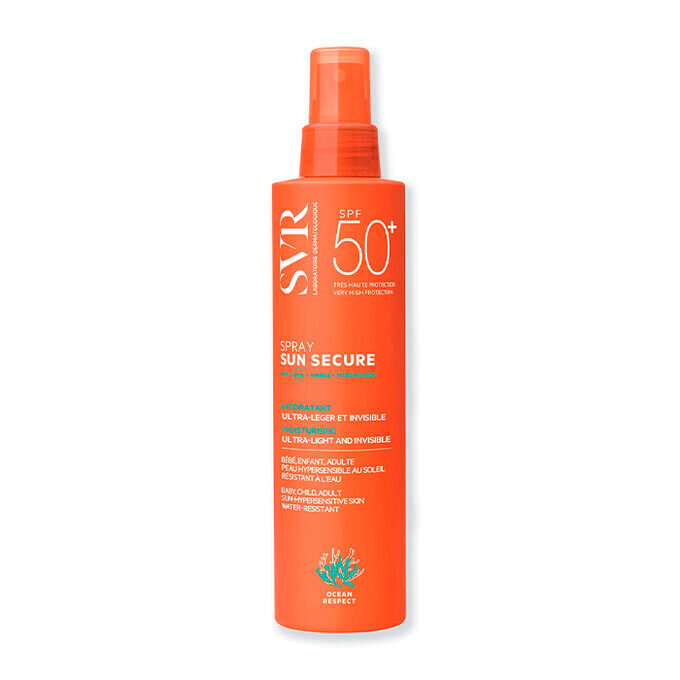 Päikesekaitsesprei näole ja kehale SVR Sun Secure Spray SPF50, 200 ml цена и информация | Päikesekaitse ja päevitusjärgsed kreemid | hansapost.ee