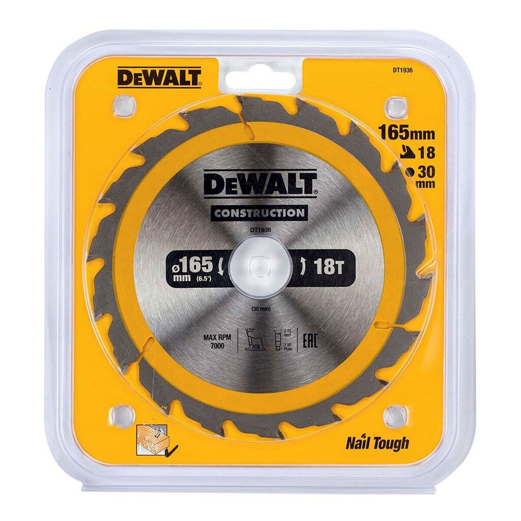 Lõikeketas Dewalt dt1936-qz 165 x 30 mm hind ja info | Elektrilised saed, ketassaed ja tarvikud | hansapost.ee