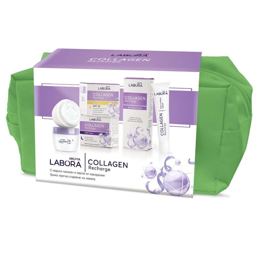 Näohoolduskomplekt Aroma Labora Collagen Recharge kosmeetikakotis цена и информация | Näokreemid | hansapost.ee