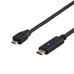 Deltaco USBC-1023 USB 2.0 CM - Micro BM, 0,5 м цена и информация | Кабели для телефонов | hansapost.ee