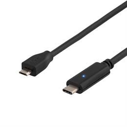 Deltaco USBC-1023 USB 2.0 CM - Micro BM, 0.5m цена и информация | Mobiiltelefonide kaablid | hansapost.ee