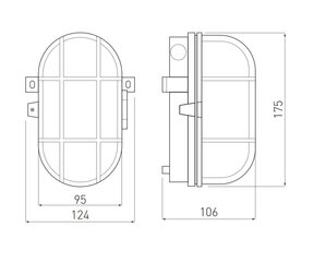 GTV lamp SANGUESA, 40W, E27, IP44, valge raam, ABS/klaas OS-KAY060-00 hind ja info | Seinavalgustid | hansapost.ee