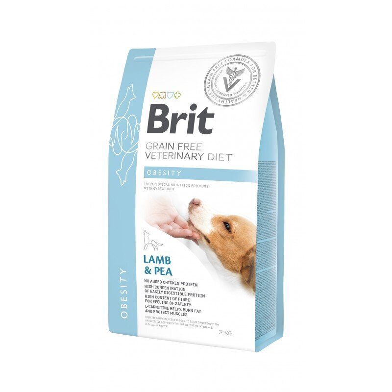 Brit GF Veterinary Diets täiskasvanud koertele koos lambaliha ja hernestega Obesity, 2 kg hind ja info | Koerte kuivtoit ja krõbinad | hansapost.ee