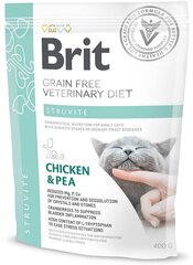 Brit GF Veterinary Diets täiskasvanud kassidele koos kana ja hernestega Struvite, 0.4 kg hind ja info | Brit Vet Lemmikloomatarbed | hansapost.ee