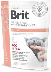 Brit GF Veterinary Diets täiskasvanud kassidele koos munade ja hernestega Renal, 0.4 kg цена и информация | Brit Vet Для котов | hansapost.ee