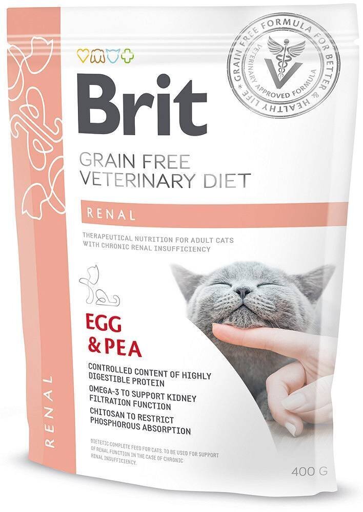 Brit GF Veterinary Diets täiskasvanud kassidele koos munade ja hernestega Renal, 0.4 kg цена и информация | Kassi kuivtoit ja kassikrõbinad | hansapost.ee