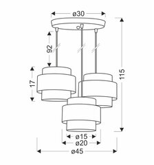 Candellux rippvalgusti Hare hind ja info | Rippvalgustid | hansapost.ee