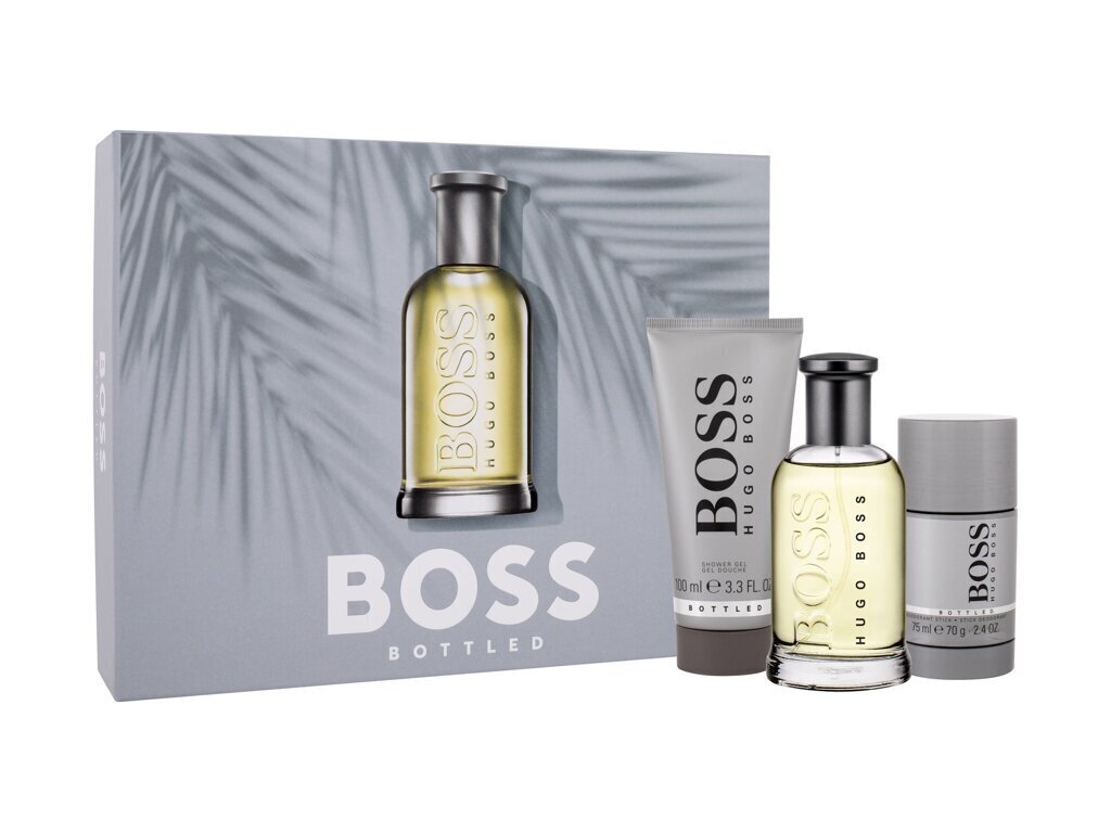 Kinkekomplekt meestele Hugo Boss Boss Bottled Eau de Toilette: tualettvesi EDT, 100ml + dušigeel, 100ml + deodorant, 75ml цена и информация | Parfüümid naistele | hansapost.ee