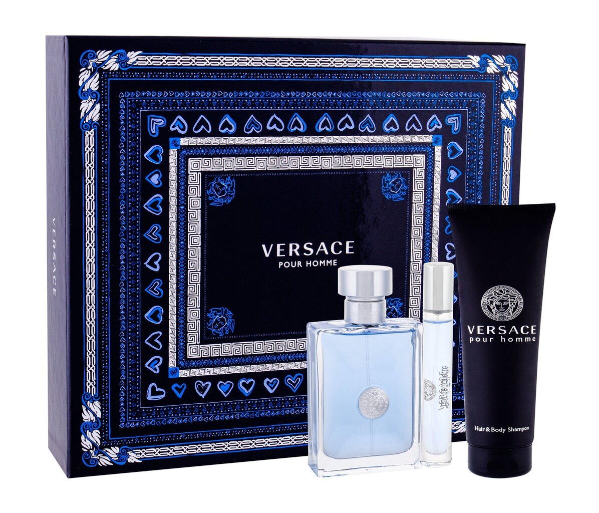 Komplekt Versace Pour Homme: EDT meestele 100 ml + EDT meestele 10 ml + dušigeel 150 ml цена и информация | Parfüümid meestele | hansapost.ee