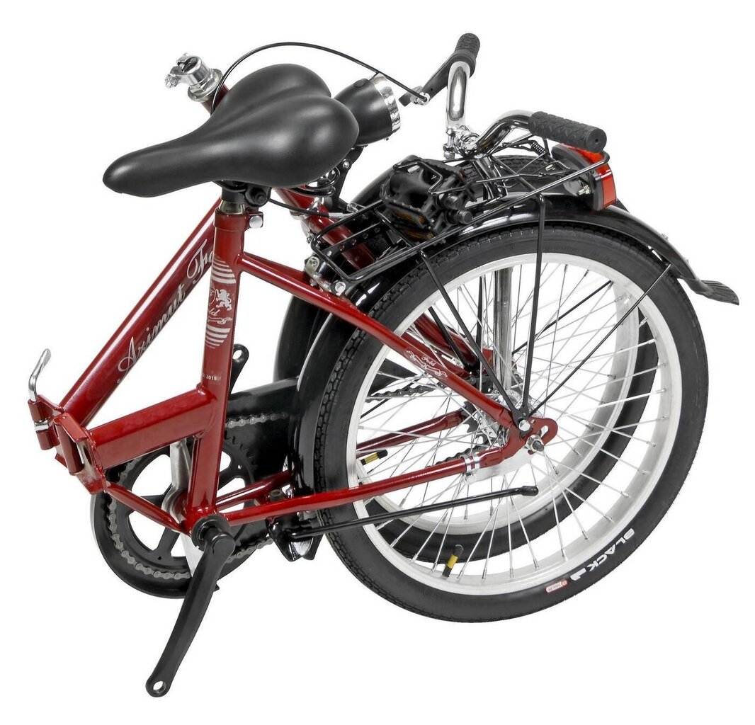 Kokkupandav jalgratas Azimut Fold 20" 2023, punane hind ja info | Jalgrattad | hansapost.ee