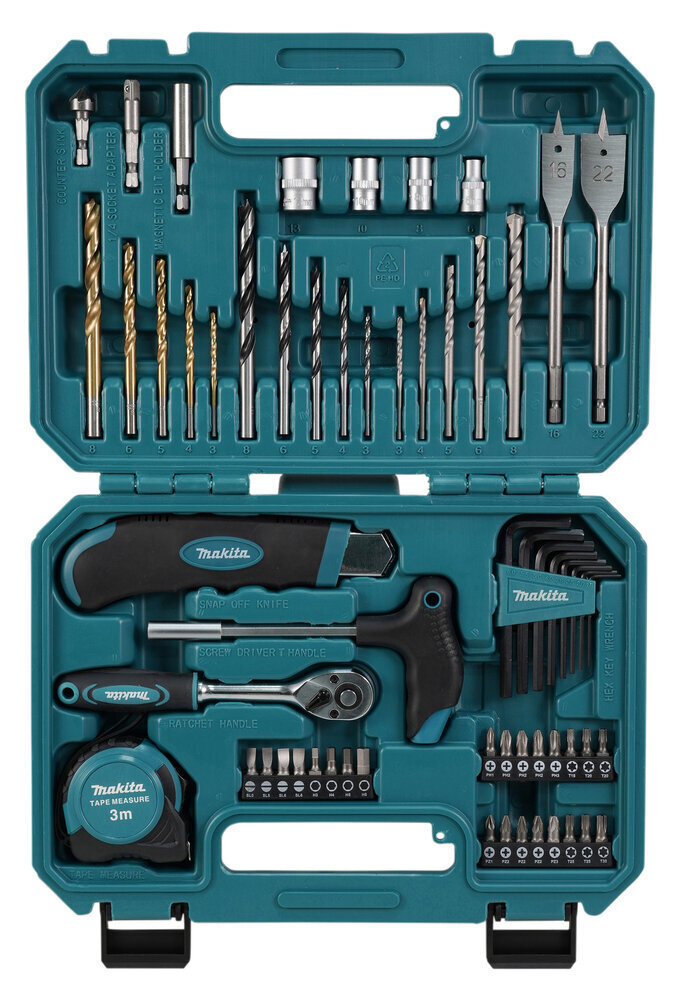 Tööriistakomplekt Makita E-15095, 60 tk. hind ja info | Käsitööriistad | hansapost.ee