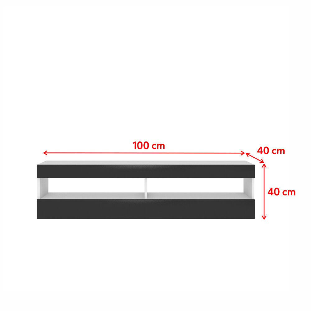 TV laud Selsey Viansola, 100 cm, valge/must цена и информация | Televiisori alused | hansapost.ee