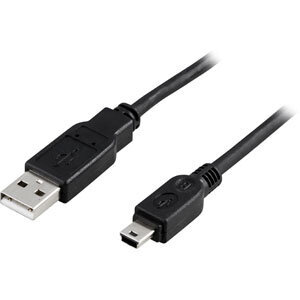 Deltaco USB-24S USB 2.0/A-mini B, 1m hind ja info | Mobiiltelefonide kaablid | hansapost.ee