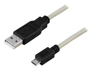 Deltaco USB-299, USB 2.0, USB-A, 0.25m hind ja info | Mobiiltelefonide kaablid | hansapost.ee