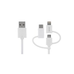 Deltaco IPLH-181 Micro USB/USB-C/Lightning, 2m hind ja info | Mobiiltelefonide kaablid | hansapost.ee