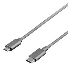 Deltaco USBC-1251, USB 2.0/USB C/USB Type Micro B, 1m hind ja info | Mobiiltelefonide kaablid | hansapost.ee