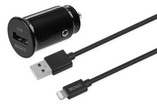 Deltaco Lightning, 1x USB-A, 2.4 A hind ja info | Laadijad mobiiltelefonidele | hansapost.ee