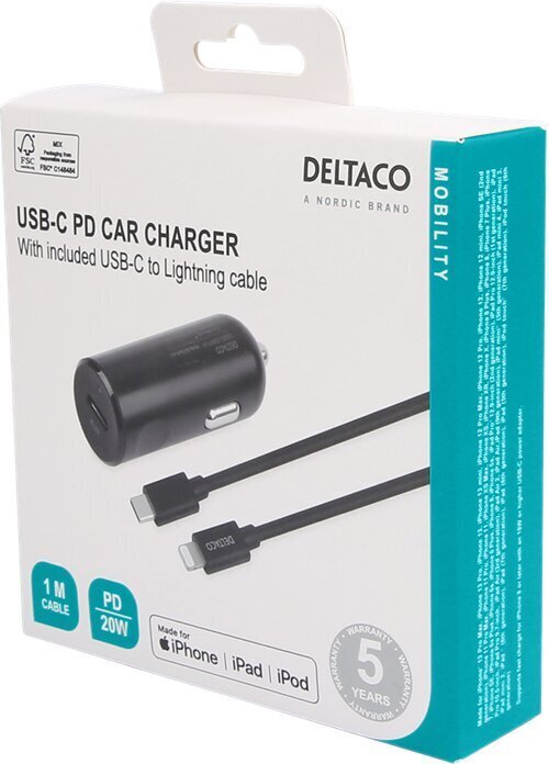 Deltaco USBC-CAR124 цена и информация | Laadijad mobiiltelefonidele | hansapost.ee