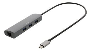 Jaotur DeltacoUSBC-1294 USB-C, RJ45, 3xUSB-A 3.0 hind ja info | USB adapterid ja jagajad | hansapost.ee