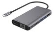 Jaotur Deltaco USBC-HDMI19 USB-C/HDMI/DisplayPort/USB/RJ45/SD цена и информация | USB adapterid ja jagajad | hansapost.ee