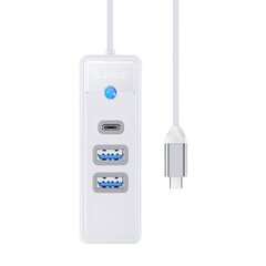 Orico Hub Adapter USB-C to 2x USB 3.0 + USB-C, 5 Gbps, 0.15 м (White) цена и информация | Адаптеры и USB-hub | hansapost.ee