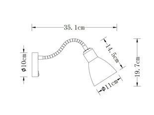 Настенный светильник Etore 1860 цена и информация | Настенный светильник Конусы | hansapost.ee