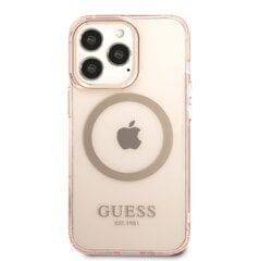 Guess Translucent MagSafe Compatible Case for iPhone 13 Pro Max Pink hind ja info | Telefonide kaitsekaaned ja -ümbrised | hansapost.ee