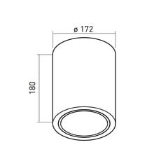 GTV laevalgusti DRAGO, max 60W, E27, must OS-DRAGO18-00 hind ja info | Süvistatavad LED valgustid | hansapost.ee