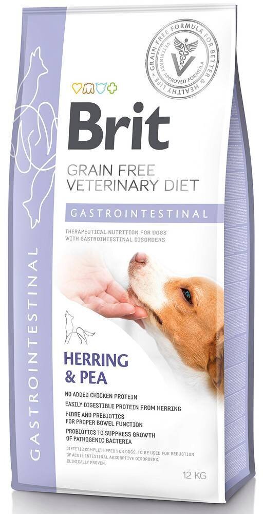 Brit GF Veterinary Diets täiskasvanud koertele koos heeringa ja hernestega Gastrointestinal, 12 kg цена и информация | Koerte kuivtoit ja krõbinad | hansapost.ee