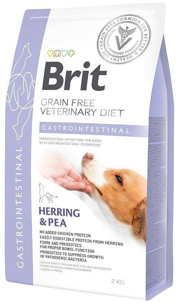 Brit GF Veterinary Diets täiskasvanud koertele koos heeringa ja hernestega Gastrointestinal, 2 kg hind ja info | Koerte kuivtoit ja krõbinad | hansapost.ee