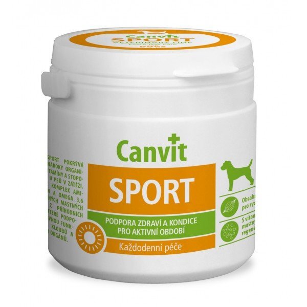 Vitamiinid koertele CANVIT SPORT N100, 100g цена и информация | Vitamiinid ja parasiiditõrje | hansapost.ee