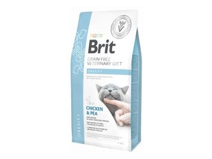 Brit GF Veterinary Diets täiskasvanud kassidele koos kana ja hernestega Obesity, 5 kg hind ja info | Kassi kuivtoit ja kassikrõbinad | hansapost.ee