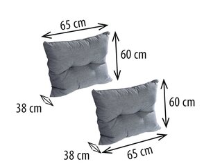 Комплект угловых подушек Greemotion Melina, серый цвет цена и информация | Подушки, наволочки, чехлы | hansapost.ee