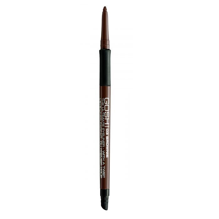 GOSH The Ultimate Eyeliner with a twist silmalainer 0.4 g, 03 Brownie hind ja info | Lauvärvid, ripsmetušid ja silmapliiatsid | hansapost.ee