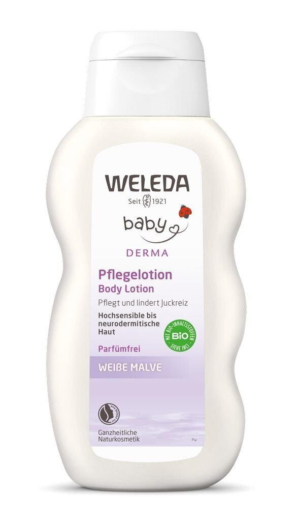 Weleda Baby Derma White Mallow ihupiim lastele 200 ml hind ja info | Laste ja ema kosmeetika | hansapost.ee