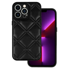 Чехол Leather 3D - iPhone 14 D3, черный цена и информация | Чехлы для телефонов | hansapost.ee