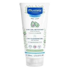 Dušigeel - šampoon lastele Mustela 2 in 1 200 ml price and information | Children's and mother's cosmetics | hansapost.ee