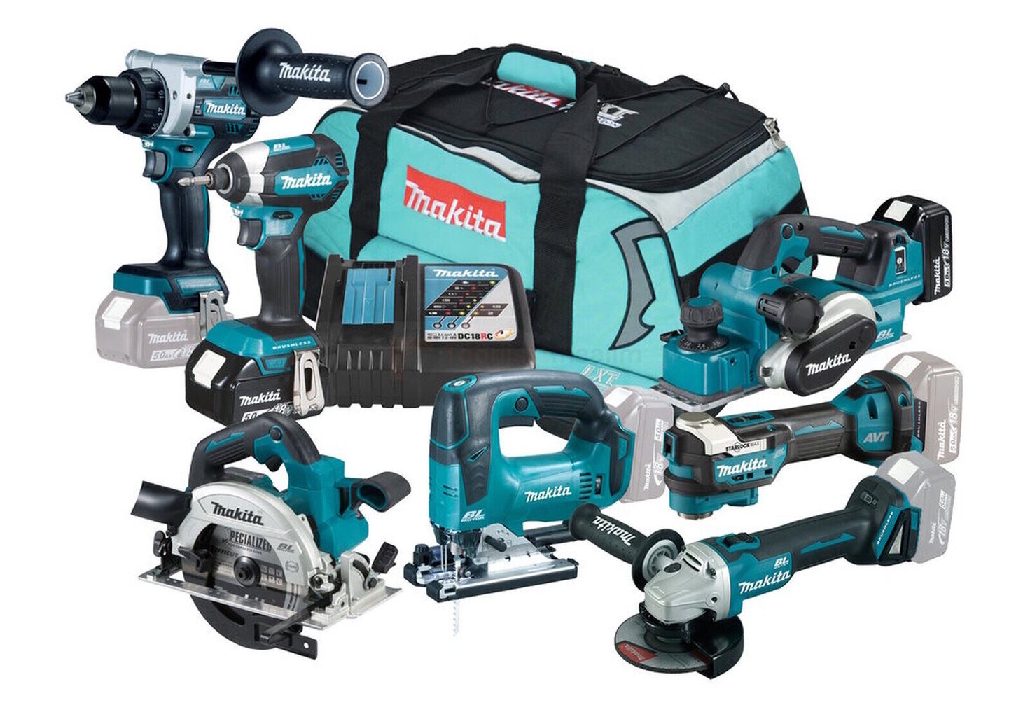 Tööriistade komplekt Combokit Makita DLX7019TX1 цена и информация | Akutrellid, puurid ja kruvikeerajad | hansapost.ee