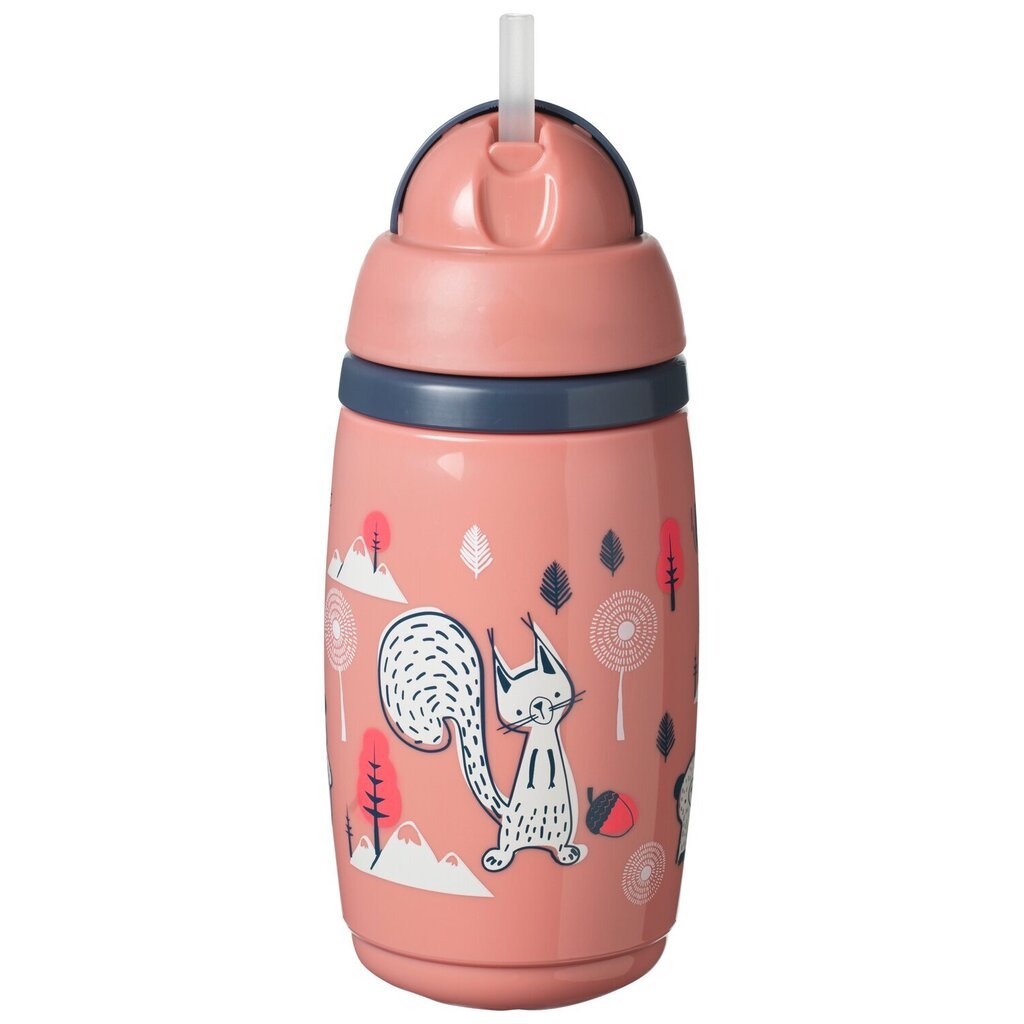 Joogipudel Tommee Tippee Insulated Straw roosa, 12+ kuud, 266 ml цена и информация | Lutipudelid ja tarvikud | hansapost.ee