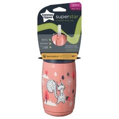 Joogipudel Tommee Tippee Insulated Straw roosa, 12+ kuud, 266 ml hind ja info | Lutipudelid ja tarvikud | hansapost.ee
