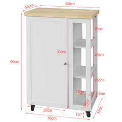 Кухонный шкаф SoBuy FKW75-WN, белый цвет цена и информация | Кухонные шкафчики | hansapost.ee