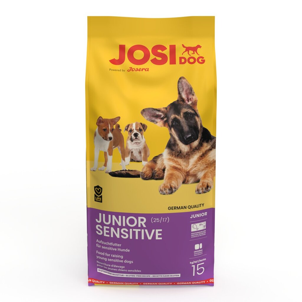 JOSERA JosiDog Junior Sensitive 15kg hind ja info | Koerte kuivtoit ja krõbinad | hansapost.ee