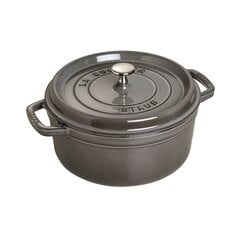 STAUB Кастрюля чугунная круглая 40500-246-0 3,8 л графит цена и информация | Кастрюли, скороварки | hansapost.ee